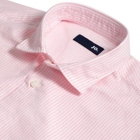Chemise Jo. en oxford lavé rayures rose