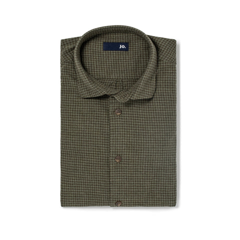 Chemise Jo. en flanelle de coton bronze