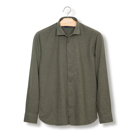 Chemise Jo. en flanelle de coton bronze