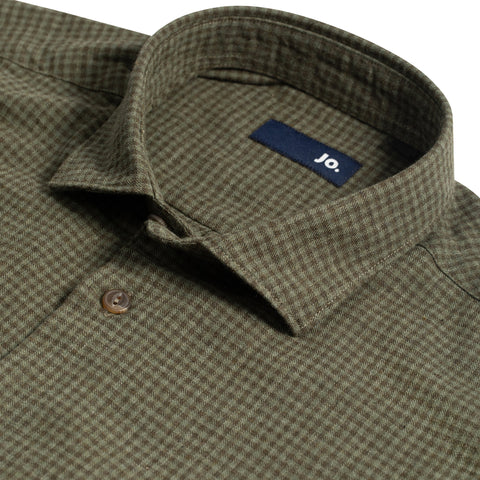 Chemise Jo. en flanelle de coton bronze