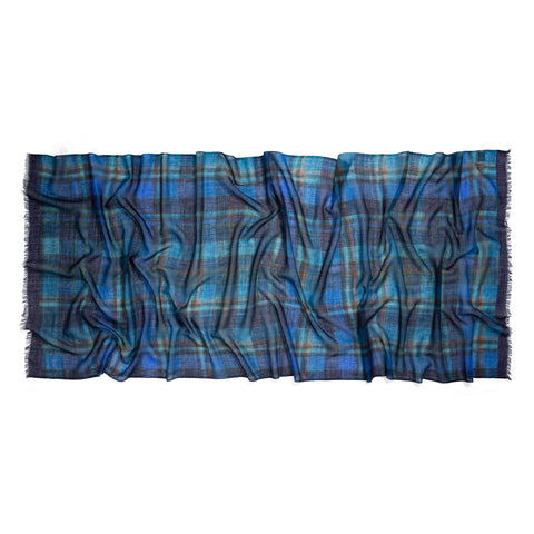 Écharpe en laine à motifs bleu