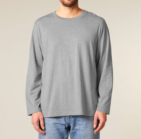 Tee shirt manches longues gris chiné