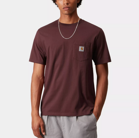 Tee shirt à poche poitrine Carhartt WIP rouge rondo