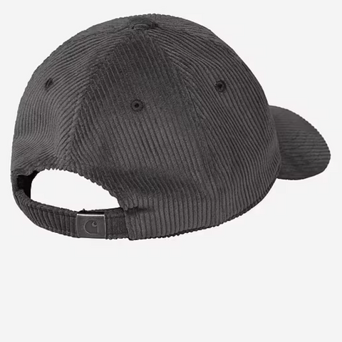 Casquette en velours côtelé Carhartt Wip gris graphite