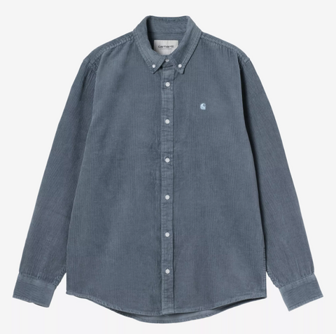 Chemise en velours épais angelite blue