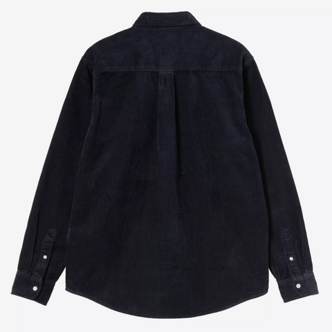 Chemise en velours épais navy
