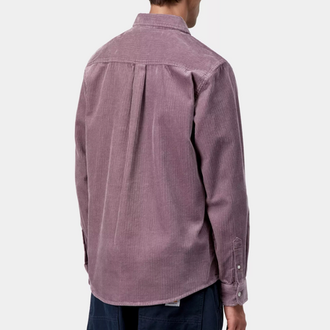 Chemise en velours épais rose phlox