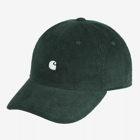 Casquette en velours côtelé fin Carhartt Wip kale green