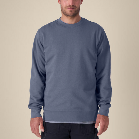 Sweat en molleton gratté gris bleu