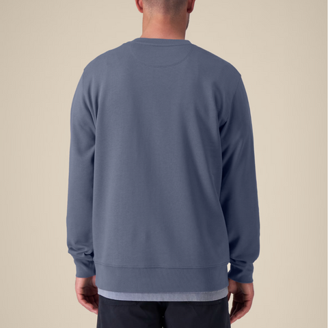 Sweat en molleton gratté gris bleu