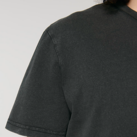 T-shirt manches courtes effet délavé noir