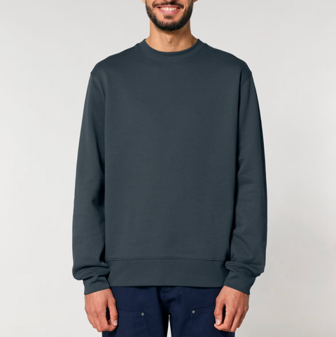 Sweat en molleton gratté gris encre