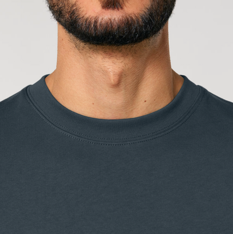Sweat en molleton gratté gris encre