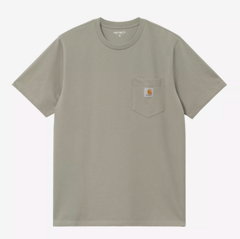 Tee shirt à poche poitrine Carhartt WIP vert shady green
