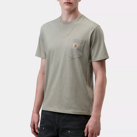 Tee shirt à poche poitrine Carhartt WIP vert shady green