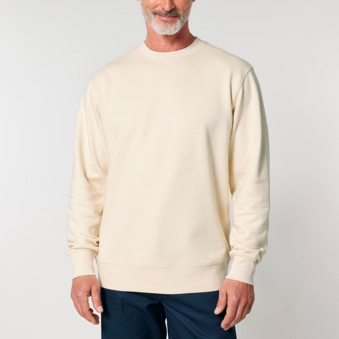 Sweat en molleton gratté écru