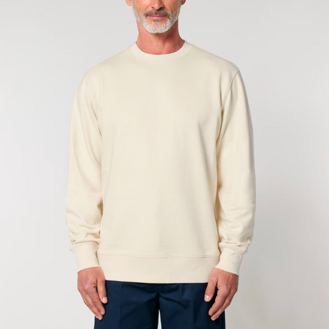 Sweat en molleton gratté écru