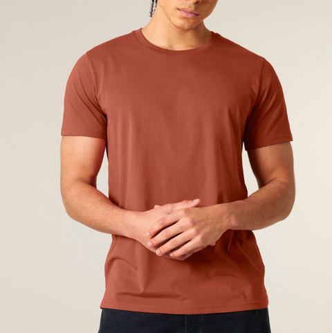 tee shirt léger en coton orange brulé