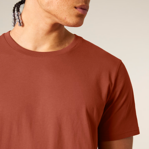 tee shirt léger en coton orange brulé