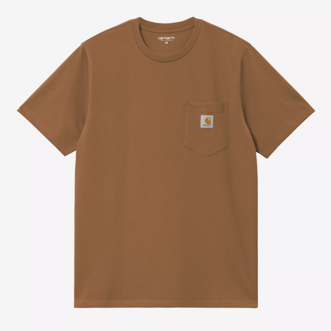 Tee shirt à poche poitrine Carhartt WIP marron h.brown