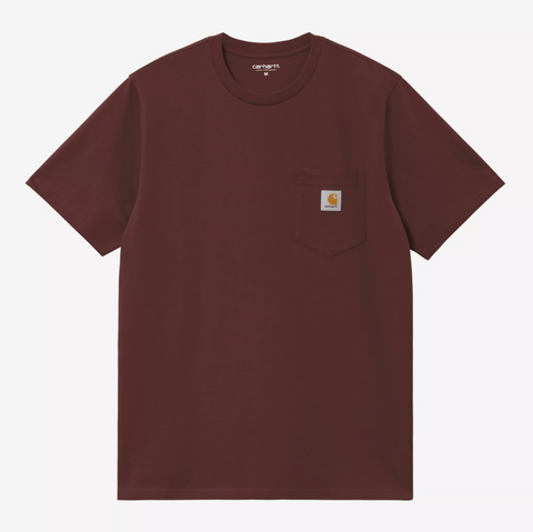 Tee shirt à poche poitrine Carhartt WIP rouge amarone