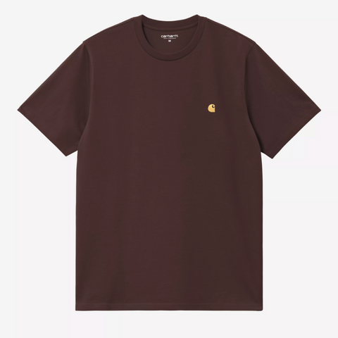 Tee shirt Carhartt WIP en jersey de coton épais marron palissandre