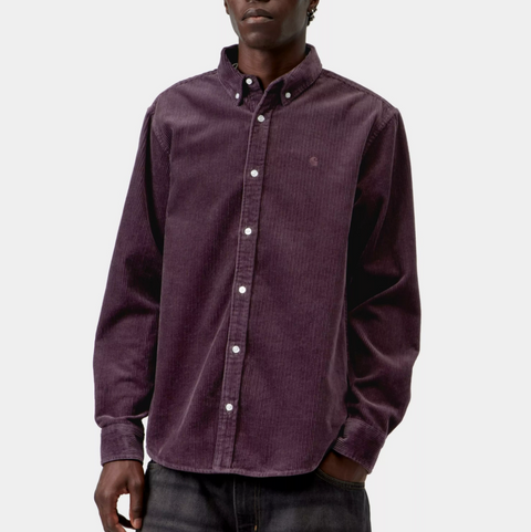 Chemise en velours épais cosy purple