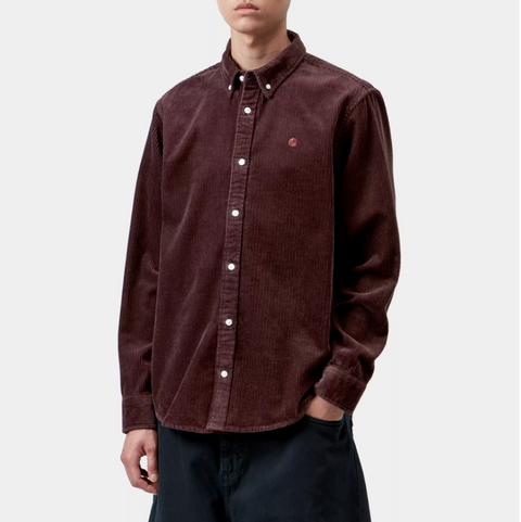 Chemise en velours épais Carhartt WIP rouge amarone