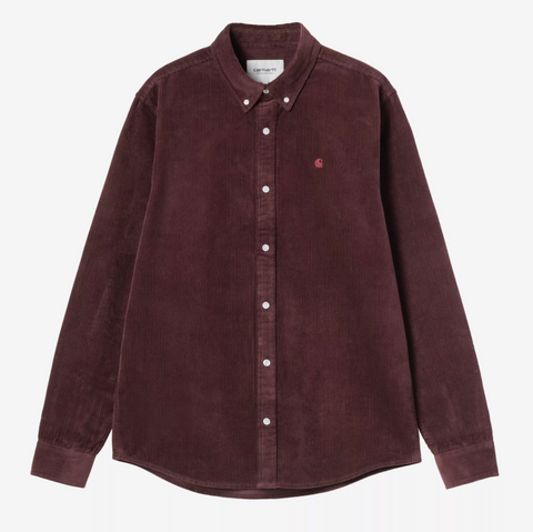 Chemise en velours épais Carhartt WIP rouge amarone