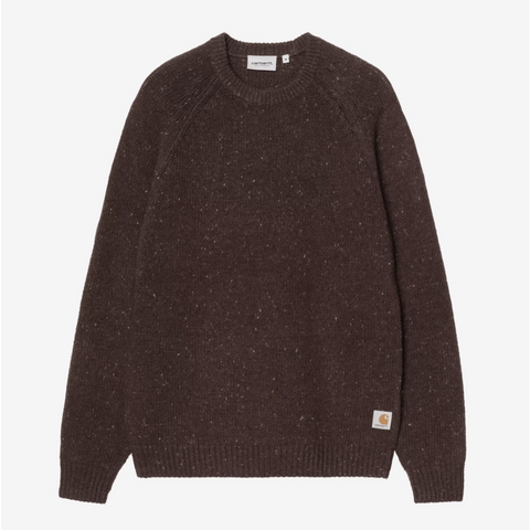 Gros pull en laine & coton Carhartt WIP marron tobacco
