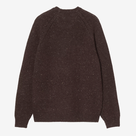Gros pull en laine & coton Carhartt WIP marron tobacco