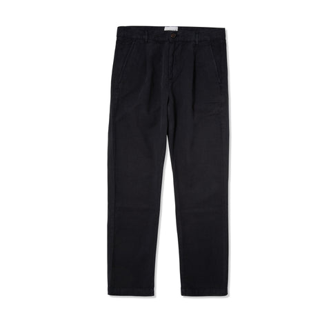 pantalon à pinces Lafaurie en lin et tencel dark navy