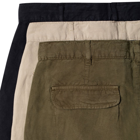pantalon à pinces Lafaurie en lin et tencel dark navy