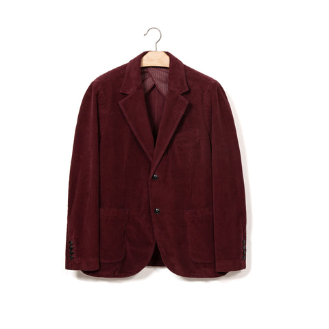 Veste en velours lavée vino