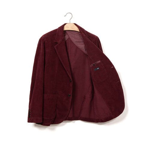 Veste en velours lavée vino