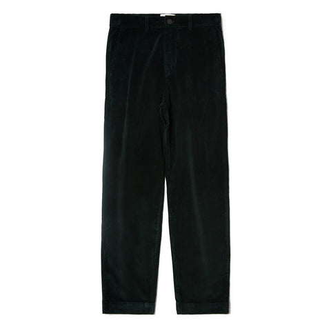 Chino en velours vert cèdre