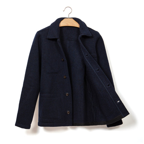 Veste de peintre Lafaurie en laine bleu navy