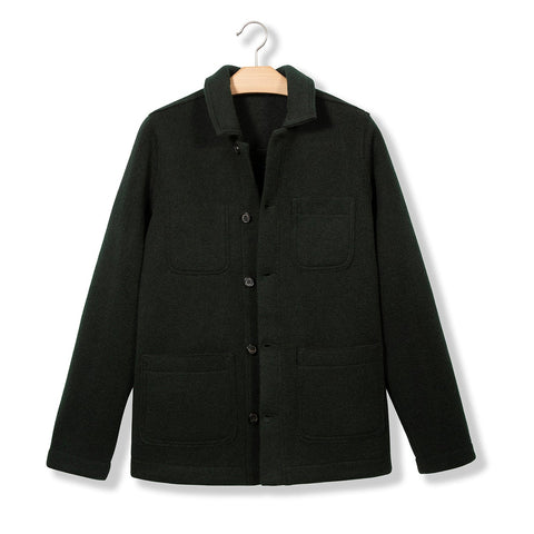 Veste de peintre Lafaurie en laine vert sequoia