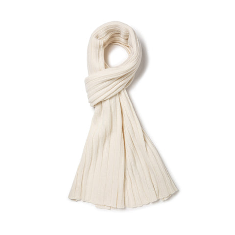 Écharpe tricotée à côtes panna