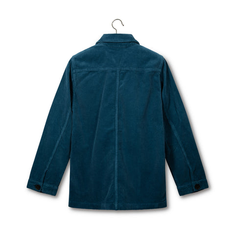Veste de peintre Lafaurie en velours bleu horizon