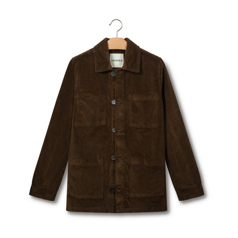 Veste de peintre Lafaurie en velours marron bronze