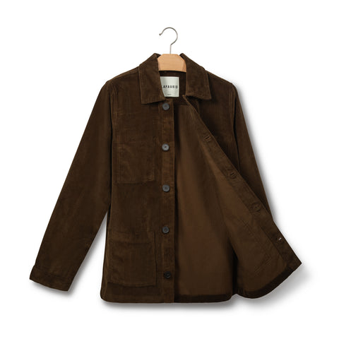 Veste de peintre Lafaurie en velours marron bronze