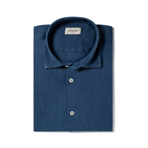 Chemise en lin Lafaurie bleuet