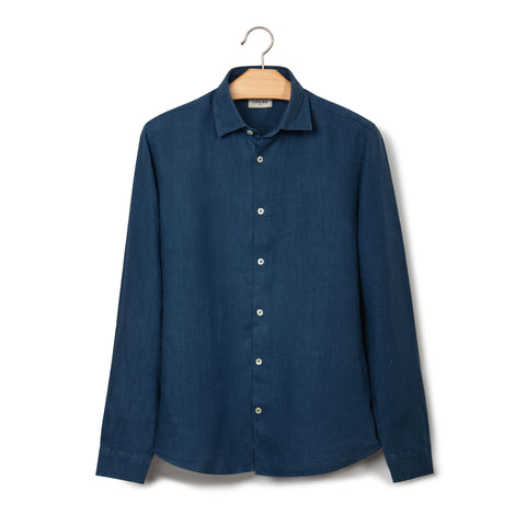 Chemise en lin Lafaurie bleuet