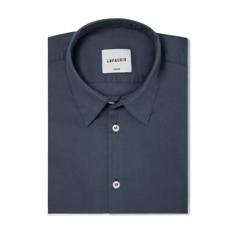 Chemise Lafaurie en voile de coton bleu indigo