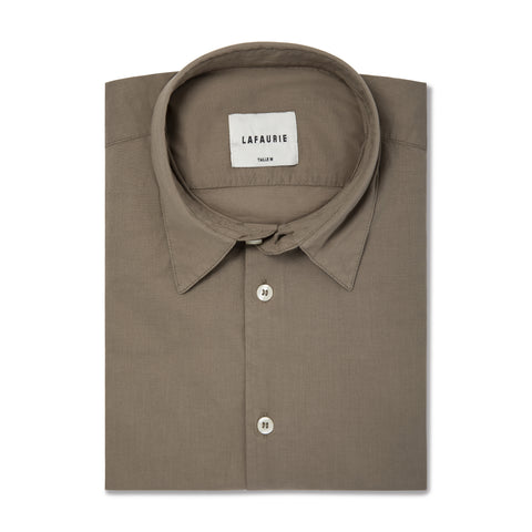 Chemise Lafaurie en voile de coton vert olive