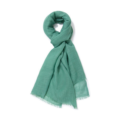 Écharpe en lin & coton vert menthe