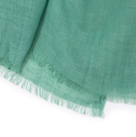 Écharpe en lin & coton vert menthe