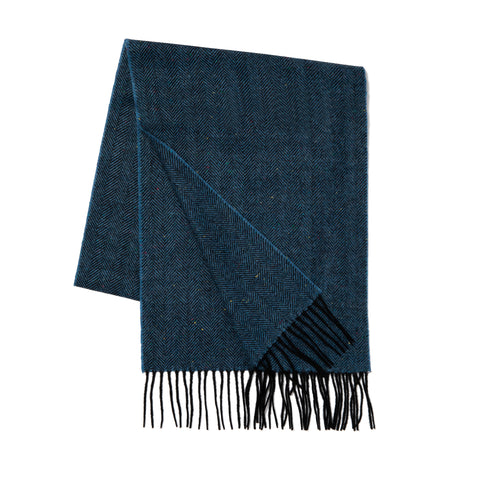 Écharpe à chevrons bleu royal