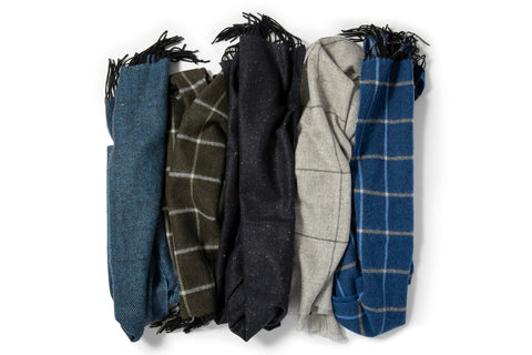 Écharpe à chevrons navy